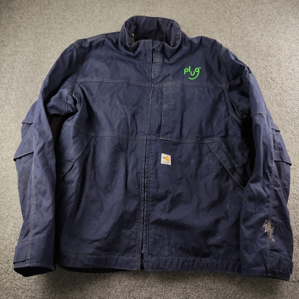 Carhartt FR Jacket Mens XLT Relaxed Flame Resistant Blue CAT 2 0J2179-FRM